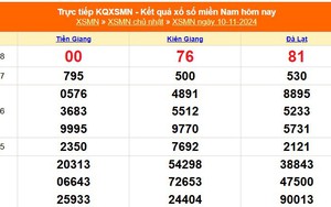 XSMN 10/11 - Kết quả xổ số miền Nam hôm nay 10/11/2024 - Trực tiếp XSMN ngày 10 tháng 11