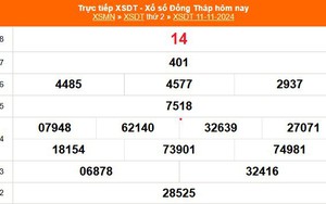 XSDT 11/11 - Kết quả xổ số Đồng Tháp hôm nay 11/11/2024 - Trực tiếp XSDT ngày 11 tháng 11