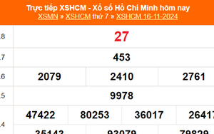 XSHCM 16/11 - XSTP thứ Bảy - Kết quả xổ số Hồ Chí Minh hôm nay ngày 16/11/2024