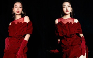 Diễn viên phim giờ vàng Mù Tạt Huyền Trang diện đầm đỏ quyến rũ với vai trò first face