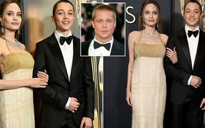 Angelina Jolie xuất hiện cùng cậu con trai giống hệt Brad Pitt thời trẻ