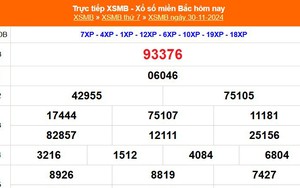 XSMB 30/11 - Kết quả Xổ số miền Bắc hôm nay 30/11/2024 - KQSXMB thứ Bẩy ngày 30 tháng 11