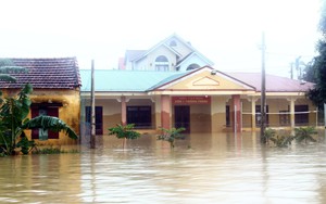 Từ 4-9/11, đỉnh lũ trên các sông ở Quảng Bình, Quảng Trị lên mức báo động 2-3