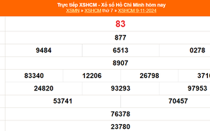 XSHCM 9/11 - XSTP thứ Bảy - Kết quả xổ số Hồ Chí Minh hôm nay ngày 9/11/2024