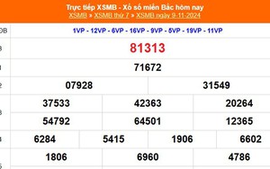 XSMB 9/11 - Kết quả Xổ số miền Bắc hôm nay 9/11/2024 - KQSXMB thứ Bẩy ngày 9 tháng 11