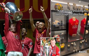Con trai Rooney hé lộ phòng trưng bày danh hiệu đáng tự hào của bố