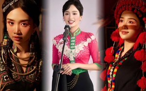 Thí sinh Hoa hậu Sinh viên Việt Nam lan tỏa tình yêu với trang phục dân tộc