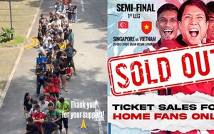 CĐV Singapore xếp hàng dài mua vé trận gặp Việt Nam, quan chức Liên đoàn phải đến tận nơi giải thích tình trạng cháy vé