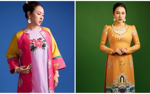 Ca sĩ Bảo Trâm hoá "nàng thơ" của Cao Minh Tiến, diện áo dài Tết lấy cảm hứng từ áo Nhật Bình