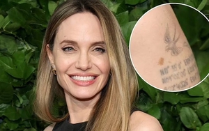 Angelina Jolie khoe hình xăm mới trên cánh tay mang ý nghĩa về sự gắn kết gia đình