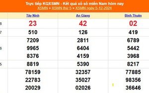XSMN 5/12 - Kết quả xổ số miền Nam hôm nay 5/12/2024 - Trực tiếp XSMN ngày 5 tháng 12