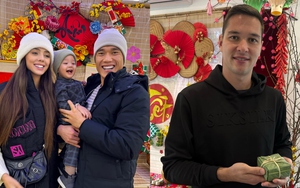 Dàn sao bóng đá Việt Nam chuẩn bị đón Tết Nguyên Đán: Bùi Tiến Dũng khoe ảnh quý tử, Filip Nguyễn trổ tài gói bánh chưng