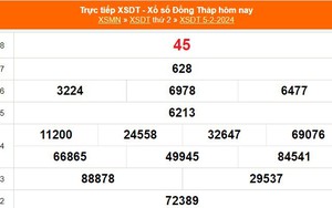 XSDT 5/2, kết quả xổ số Đồng Tháp hôm nay 5/2/2024, KQXSDT ngày 5 tháng 2