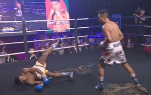 Bị khiêu khích, nhà vô địch Việt Nam ra đòn chớp nhoáng hạ đo ván võ sĩ ‘sát thủ thầm lặng’ trong 10 giây