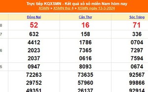 XSMN 13/3, kết quả xổ số miền Nam hôm nay 13/3/2024, trực tiếp XSMN ngày 13 tháng 3