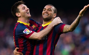 Barcelona nhắc tới Messi khi đưa Dani Alves trở lại danh sách huyền thoại của CLB