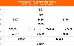 XSDT 25/3, kết quả xổ số Đồng Tháp hôm nay 25/3/2024, XSDT ngày 25 tháng 3