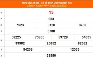 XSBD 29/3, kết quả xổ số Bình Dương hôm nay 29/3/2024, KQXSBD ngày 29 tháng 3