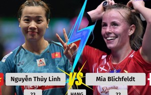 Kết quả cầu lông Thùy Linh 0-2 Mia Blichfeldt: Thùy Linh thua đáng tiếc