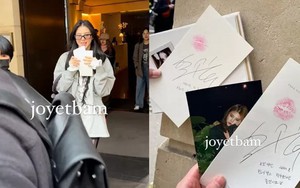 Fan mê mẩn lá thư viết tay niêm phong bằng nụ hôn của Han So Hee