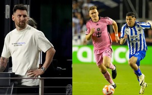 Messi thất thần trên khán đài trong ngày Inter Miami thua ngược tại Cúp C1 CONCACAF
