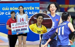 Sao mai bóng chuyền 16 tuổi cao 1m85 ra mắt ở giải đấu lớn, tranh tài với Trần Thị Thanh Thúy và Bích Tuyền