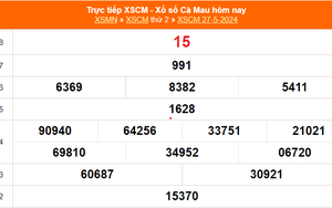 XSCM 27/5, kết quả xổ số Cà Mau hôm nay 27/5/2024, XSCM ngày 27 tháng 5