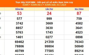 XSMN 10/7, kết quả xổ số miền Nam hôm hay ngày 10/7/2024, KQXSMN hôm nay