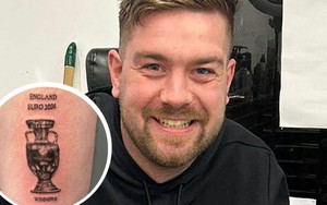 CĐV 'việt vị' khi xăm dòng chữ 'Anh vô địch EURO 2024' ngay trước trận chung kết thua Tây Ban Nha