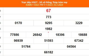 XSDT 15/7, kết quả xổ số Đồng Tháp hôm nay 15/7/2024, trực tiếp XSDT hôm nay