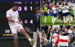 Trận đấu của Djokovic bị gián đoạn vì CĐV Anh ăn mừng chiến thắng của đội nhà ở EURO