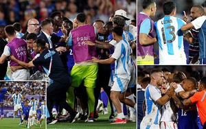 Cầu thủ Pháp và Argentina 'hỗn chiến' sau tứ kết Olympic, cảnh sát phải vào cuộc