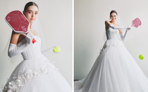 Hội WAGs Việt đua nhau chơi môn thể thao đang hot rần rần, có người mặc cả ảnh cưới cầm vợt