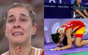 Tay vợt 3 lần vô địch thế giới khóc nức nở khi đang thắng thế thì rút lui vì chấn thương, giấc mơ HCV Olympic kết thúc