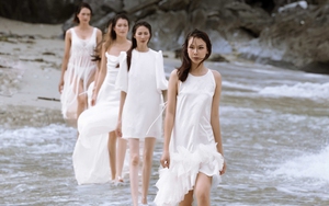 Độc đáo dàn người mẫu trình diễn thời trang trên biển ở vịnh Lan Hạ
