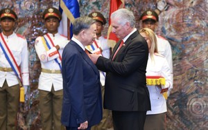 Bí thư thứ nhất, Chủ tịch nước Cuba trao tặng Huân chương Jose Marti cho Tổng Bí thư, Chủ tịch nước Tô Lâm