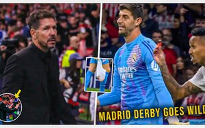 Trận derby Madrid phải hoãn 15 phút vì sự cố liên quan tới thủ môn Thibaut Courtois
