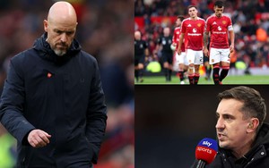 Gary Neville mắng MU đá kém hơn cả đội nghiệp dư, thừa nhận một điều về tương lai Ten Hag