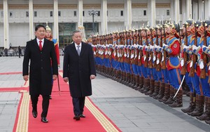 Lễ đón chính thức Tổng Bí thư, Chủ tịch nước Tô Lâm tại Mông Cổ