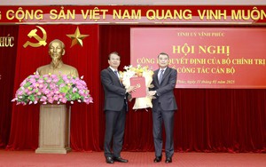 Đồng chí Đặng Xuân Phong được điều động, chỉ định giữ chức Bí thư Tỉnh ủy Vĩnh Phúc