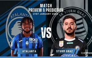 Nhận định, soi tỷ lệ Atalanta vs Sturm Graz 00h45 ngày 22/1, lượt trận thứ 7 Cúp C1 châu Âu
