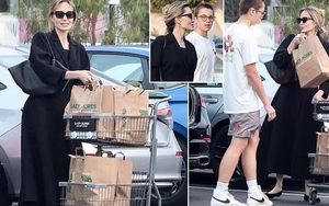 Angelina Jolie đi mua sắm với con trai: Trang phục giản đơn nhưng tinh tế