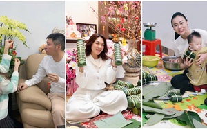 Sao Việt gói bánh chưng, trang hoàng nhà cửa đón Tết Nguyên đán 2025