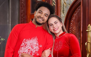 Xuân Son xúng xính áo dài đón Tết Ất Tỵ, Bùi Tiến Dũng bình luận đầy hài hước