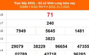 XSVL 31/1- Kết quả xổ số Vĩnh Long hôm nay 31/1/2025 - Trực tiếp XSVL ngày 31 tháng 1