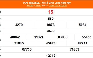 XSVL 10/10 - Kết quả xổ số Vĩnh Long hôm nay 10/10/2025 - Trực tiếp XSVL ngày 10 tháng 10