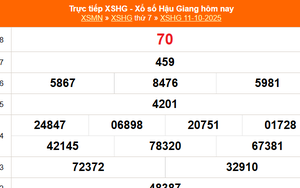 XSHG 11/10 - Kết quả xổ số Hậu Giang hôm nay 11/10/2025 - Trực tiếp XSHG ngày 11 tháng 10