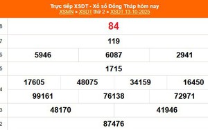 XSDT 13/10 - Kết quả xổ số Đồng Tháp hôm nay 13/10/2025 - Trực tiếp XSDT ngày 13 tháng 10