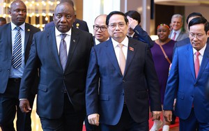 Thủ tướng Phạm Minh Chính và Tổng thống Nam Phi Matamela Cyril Ramaphosa dự diễn đàn doanh nghiệp Việt Nam-Nam Phi