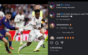 Bức ảnh Pedri "xin áo" Vinicius Jr gây bão mạng xã hội với lượt like cực khủng